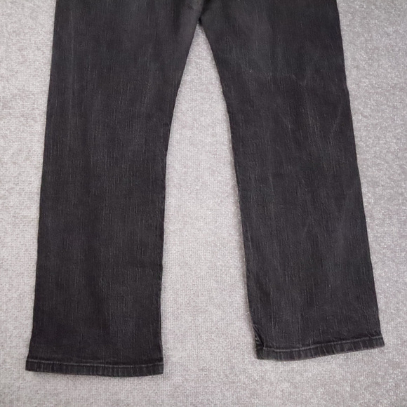 VTG Y2K Levi's 514 Straight Leg Classic Fit 38x30 Dark Wash Black Denim Jeans - Picture 11 of 13